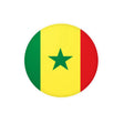 Autocollant rond drapeau sénégal en pvc résistant