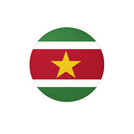 Autocollant rond drapeau suriname pvc résistant décoratif