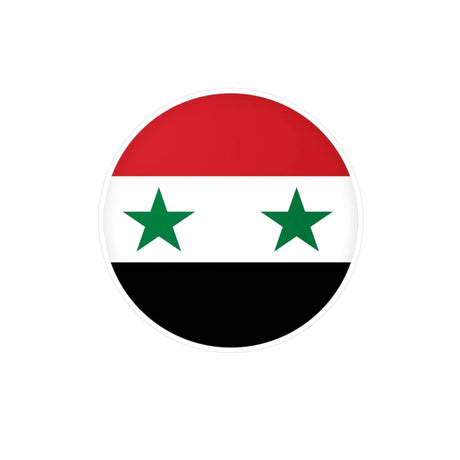 Autocollant rond drapeau syrie en pvc résistant facile à poser