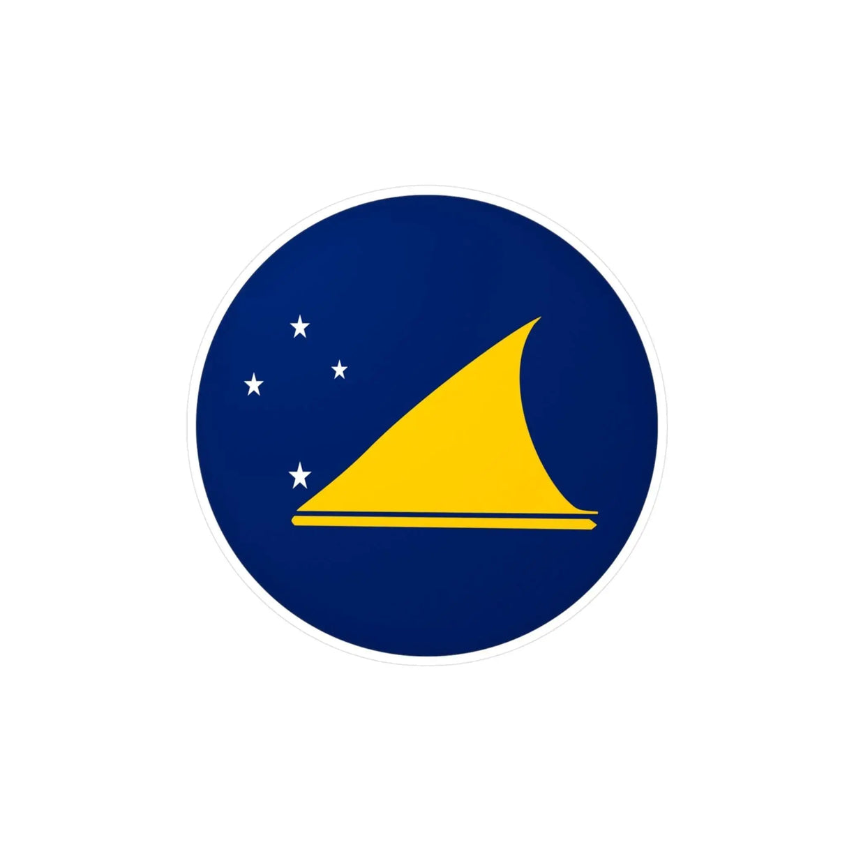 Autocollant rond drapeau tokelau pvc résistant décoratif