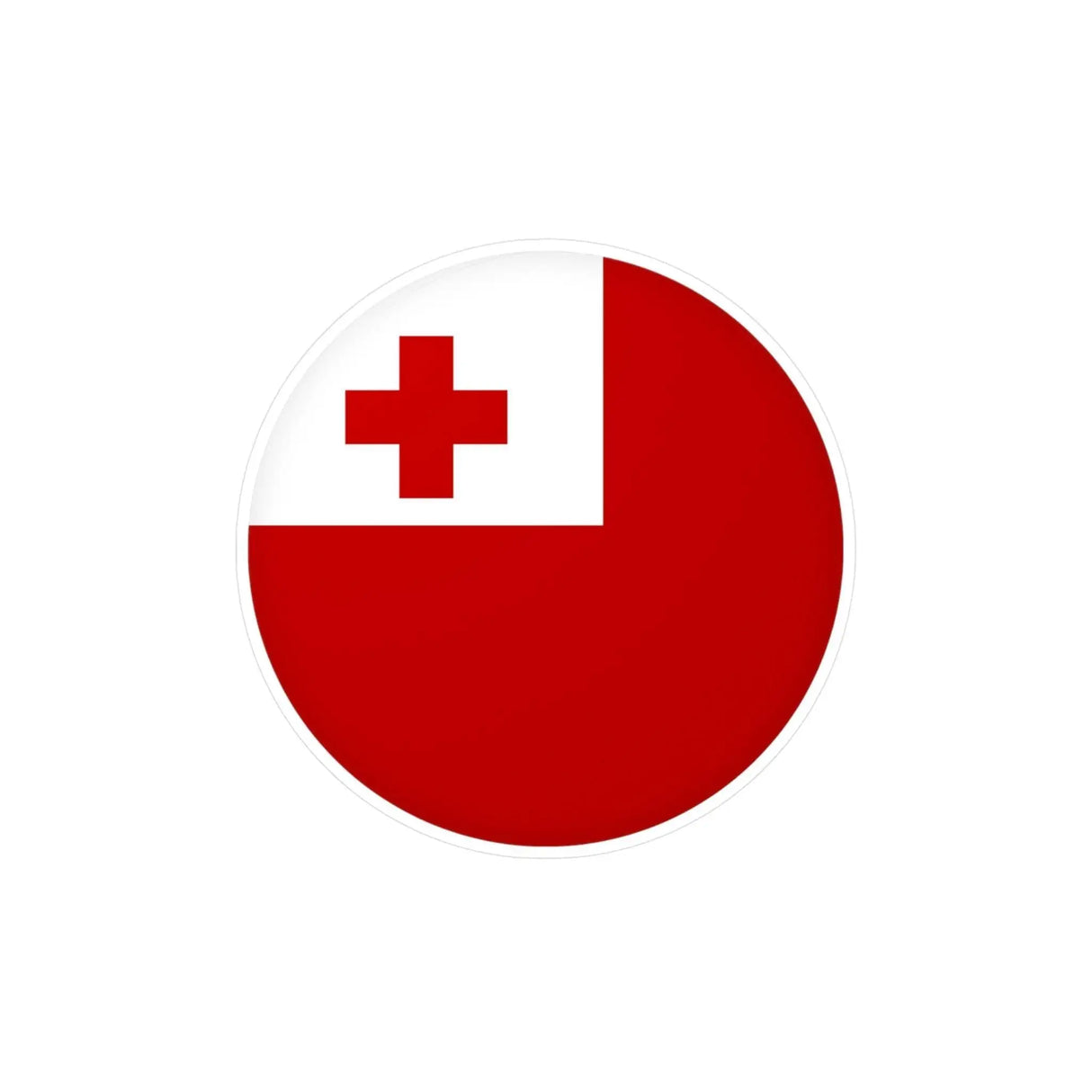 Autocollant rond drapeau tonga pvc résistant décoration