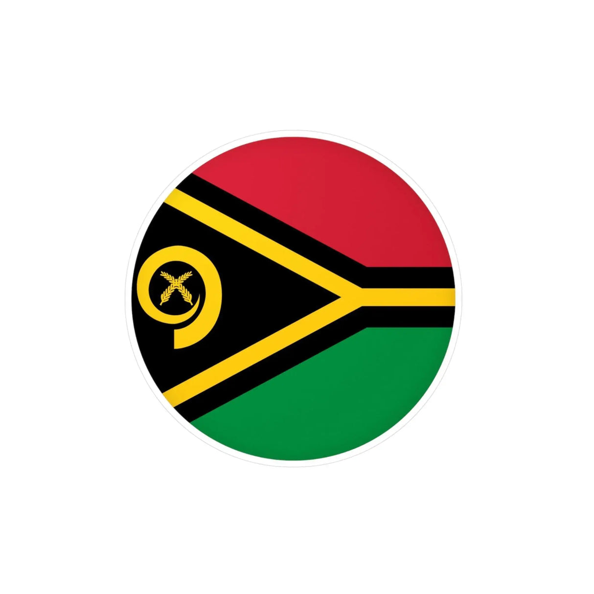 Autocollant rond drapeau vanuatu pvc résistant décoratif