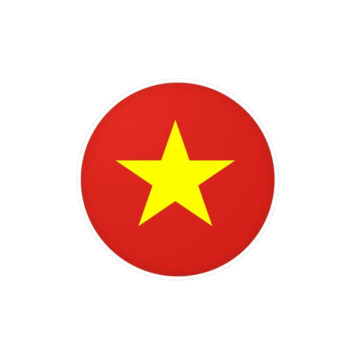 Autocollant rond drapeau viêt nam en pvc décoratif résistant