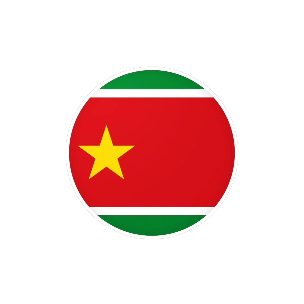 Autocollant rond guadeloupe en pvc résistant décoratif