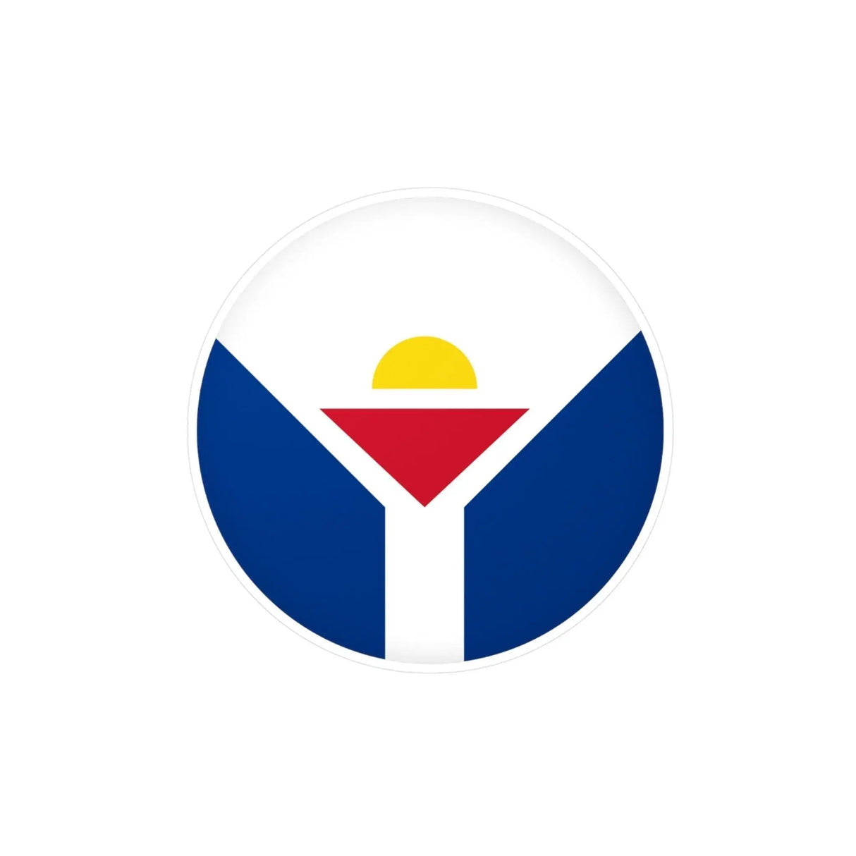 Autocollant rond saint-martin pvc résistant antilles françaises