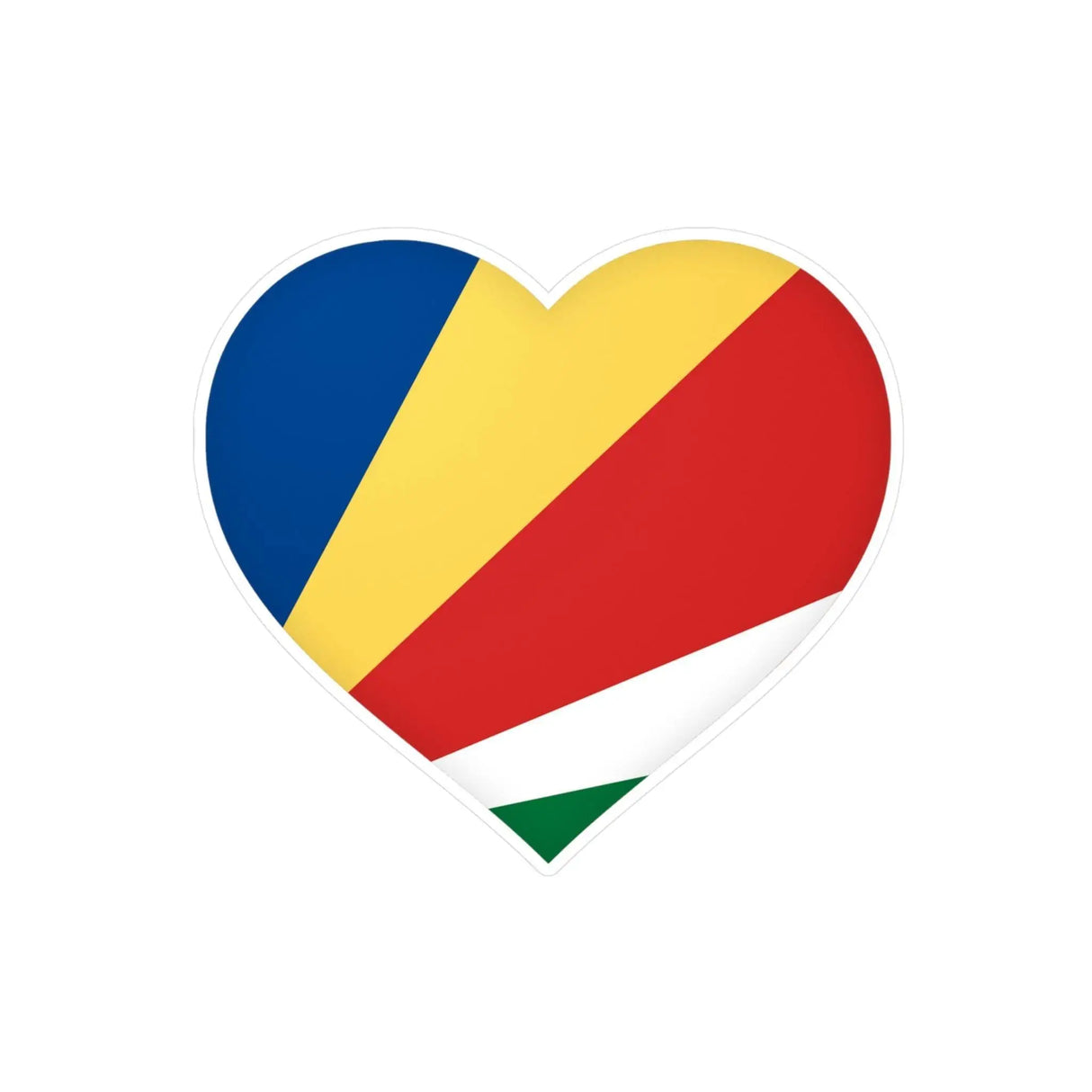 Autocollant seychelles cœur pvc résistant personnalisation