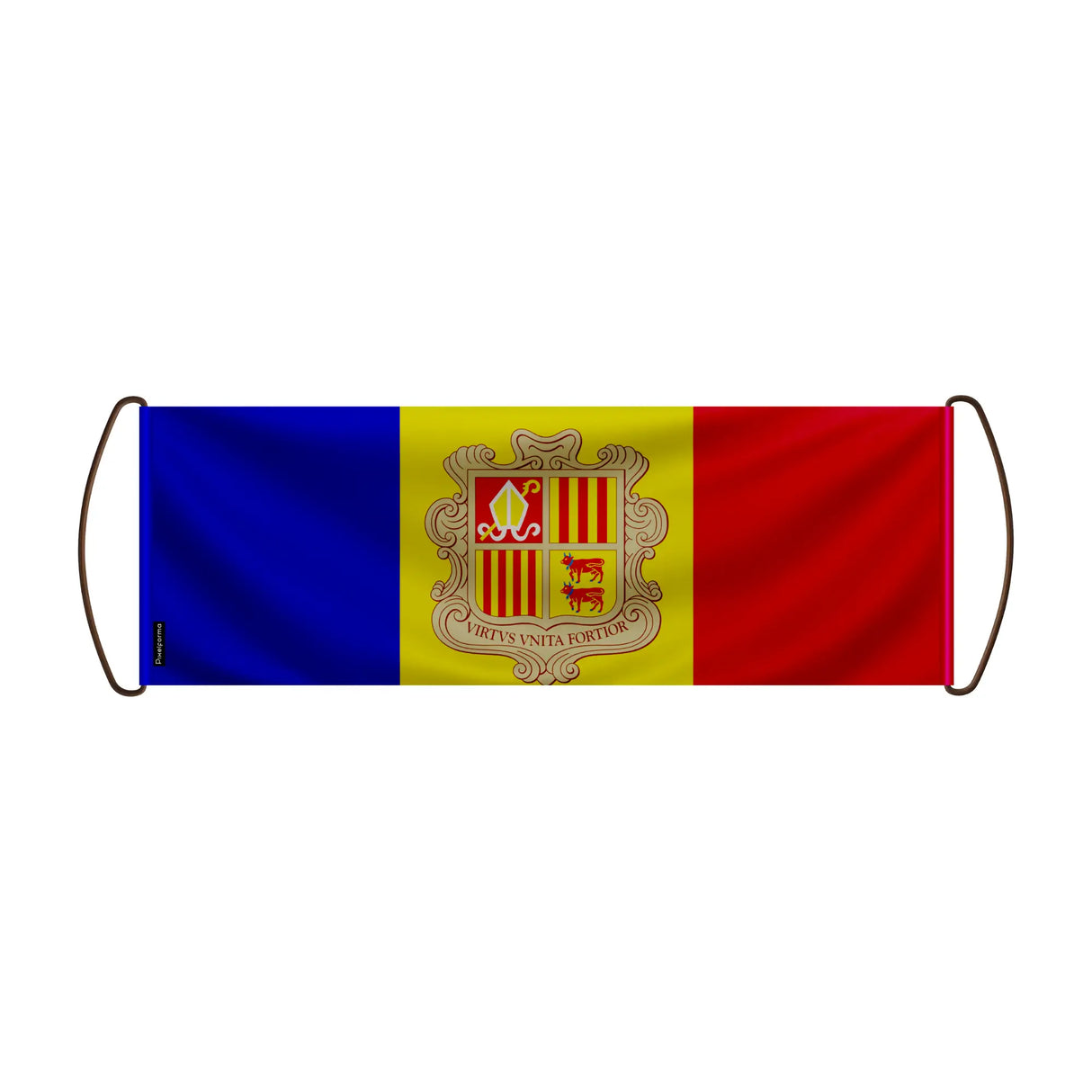 Bannière de défilement andorre en polyester à main