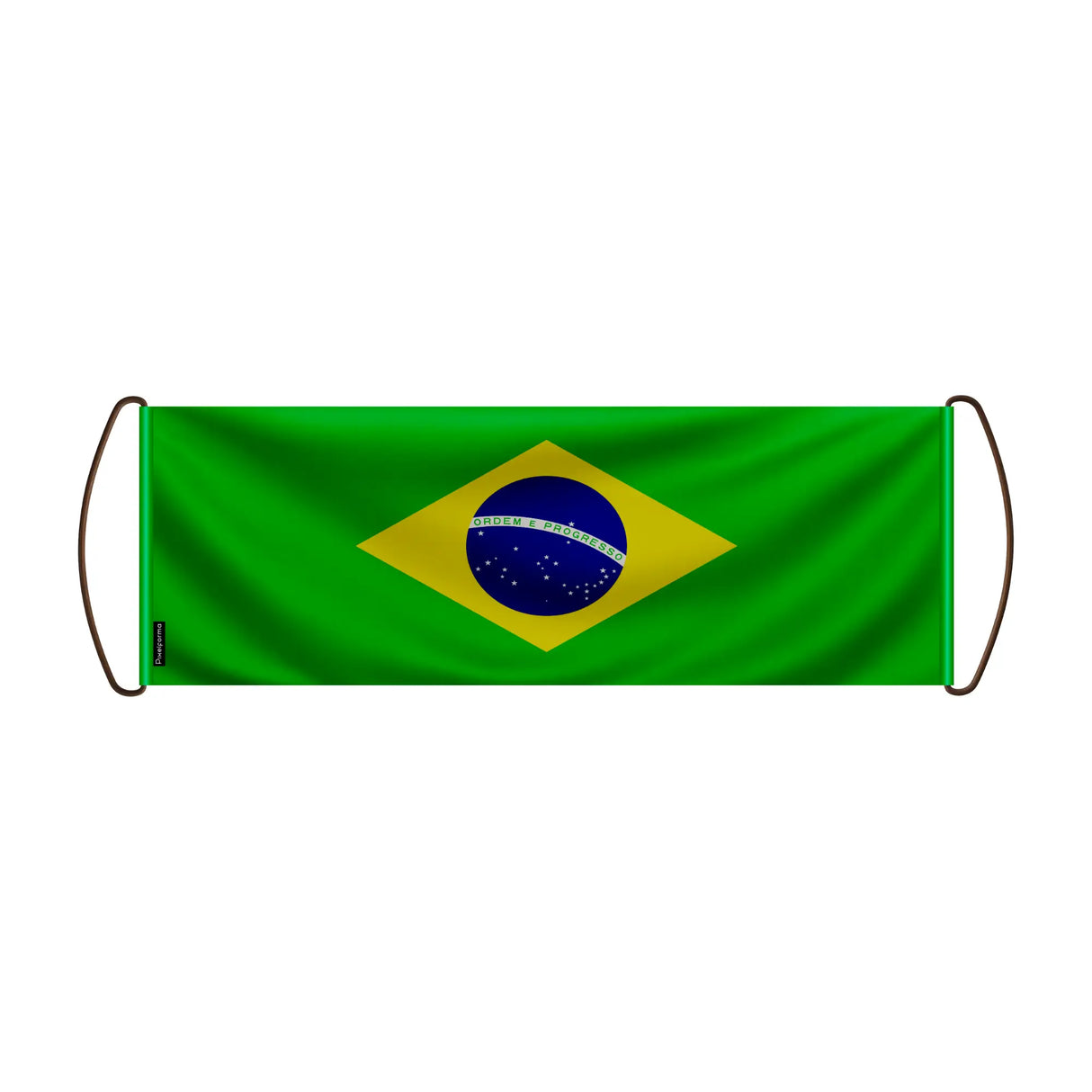 Bannière de défilement brésil en polyester à main