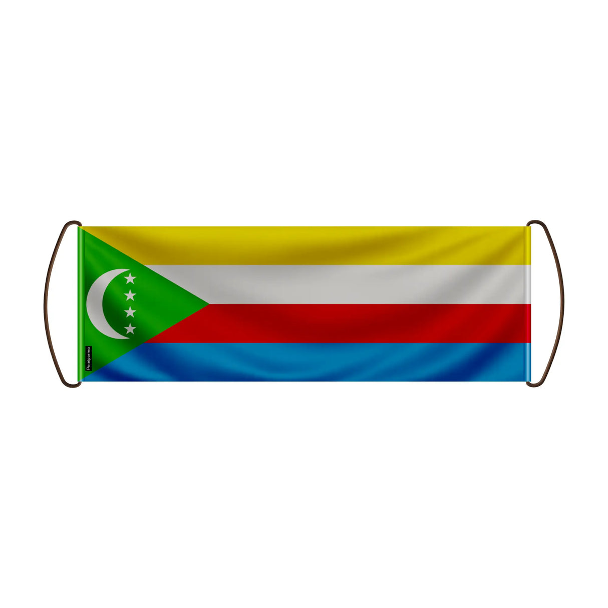 Bannière de défilement drapeau comores en polyester