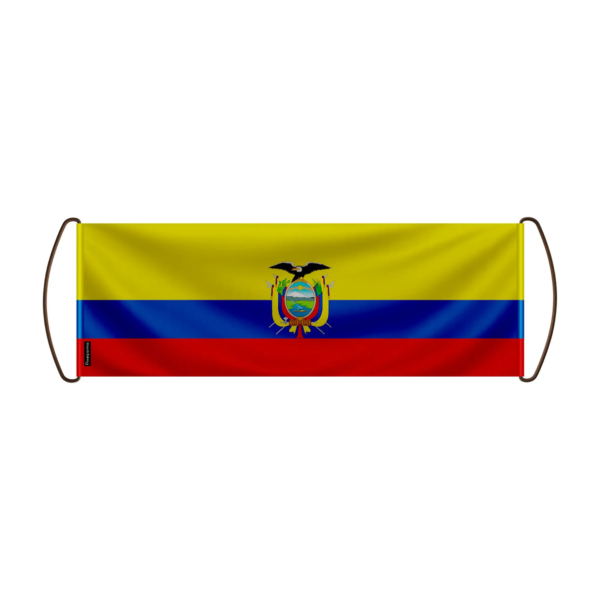 Bannière de défilement équateur en polyester à main