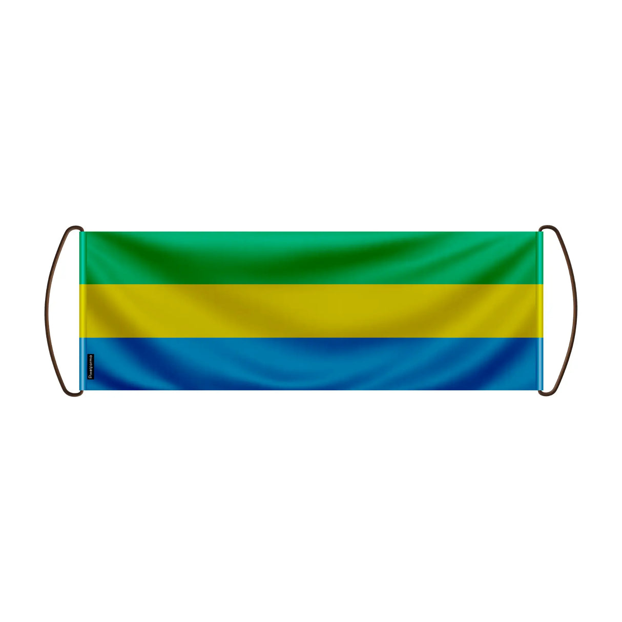 Bannière de défilement gabon en polyester à main