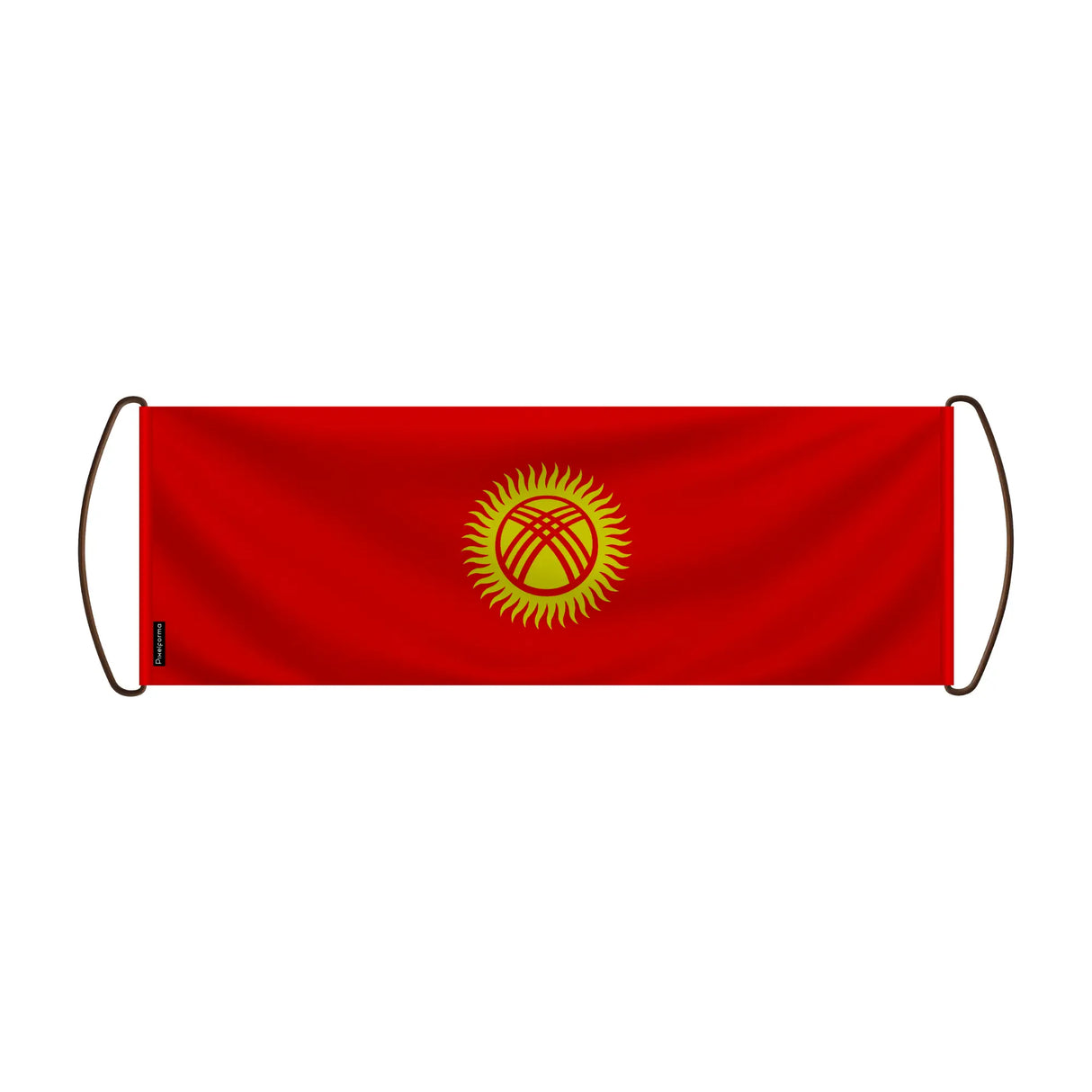 Bannière de défilement kirghizistan en polyester main