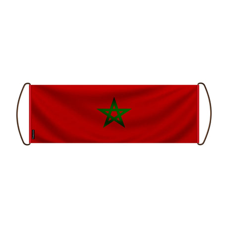 Bannière de défilement maroc en polyester à main festive