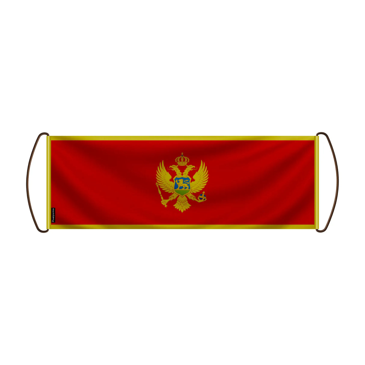 Bannière de défilement monténégro en polyester main