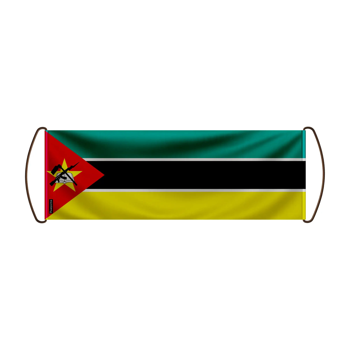 Bannière de défilement mozambique en polyester à main