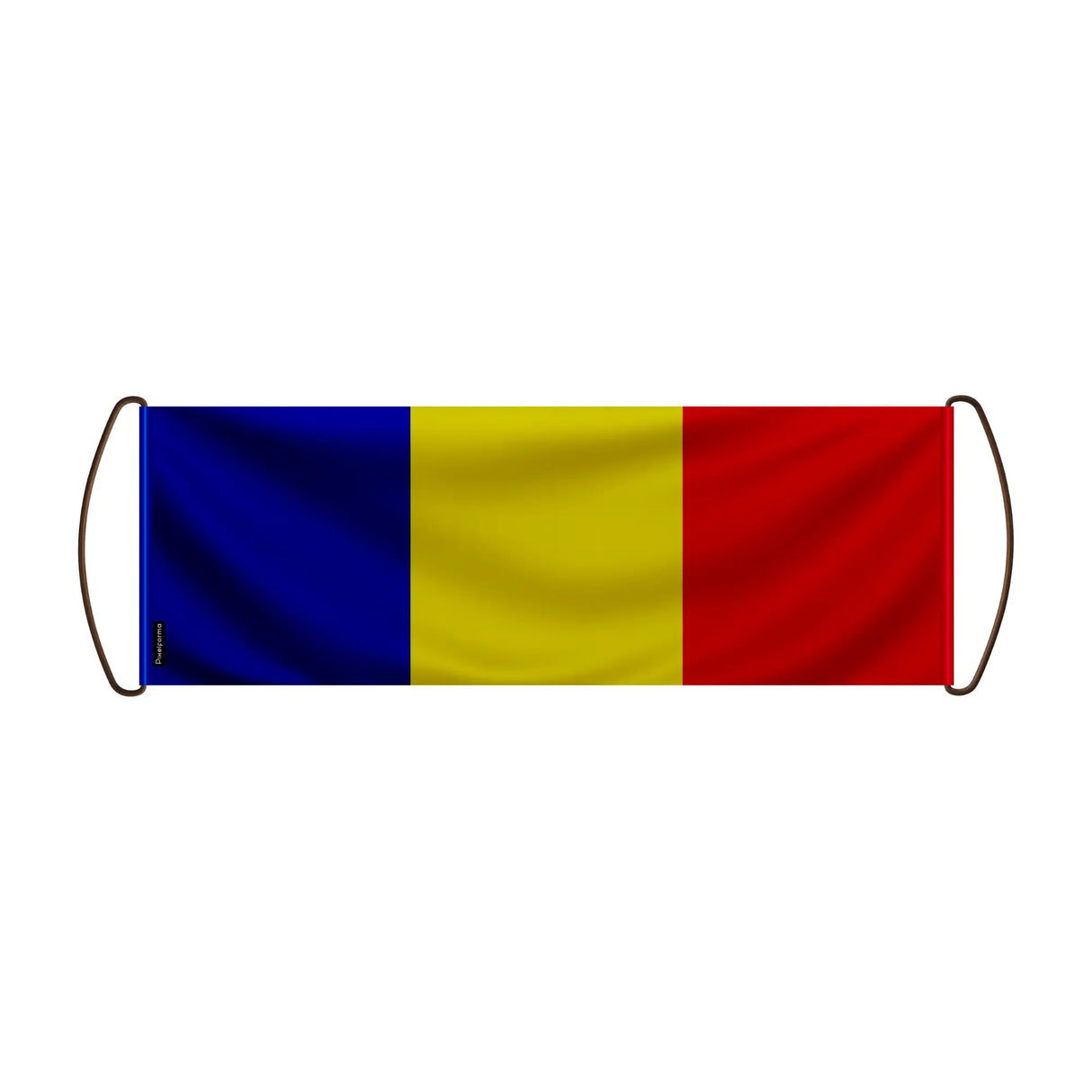 Bannière de défilement roumanie en polyester à main