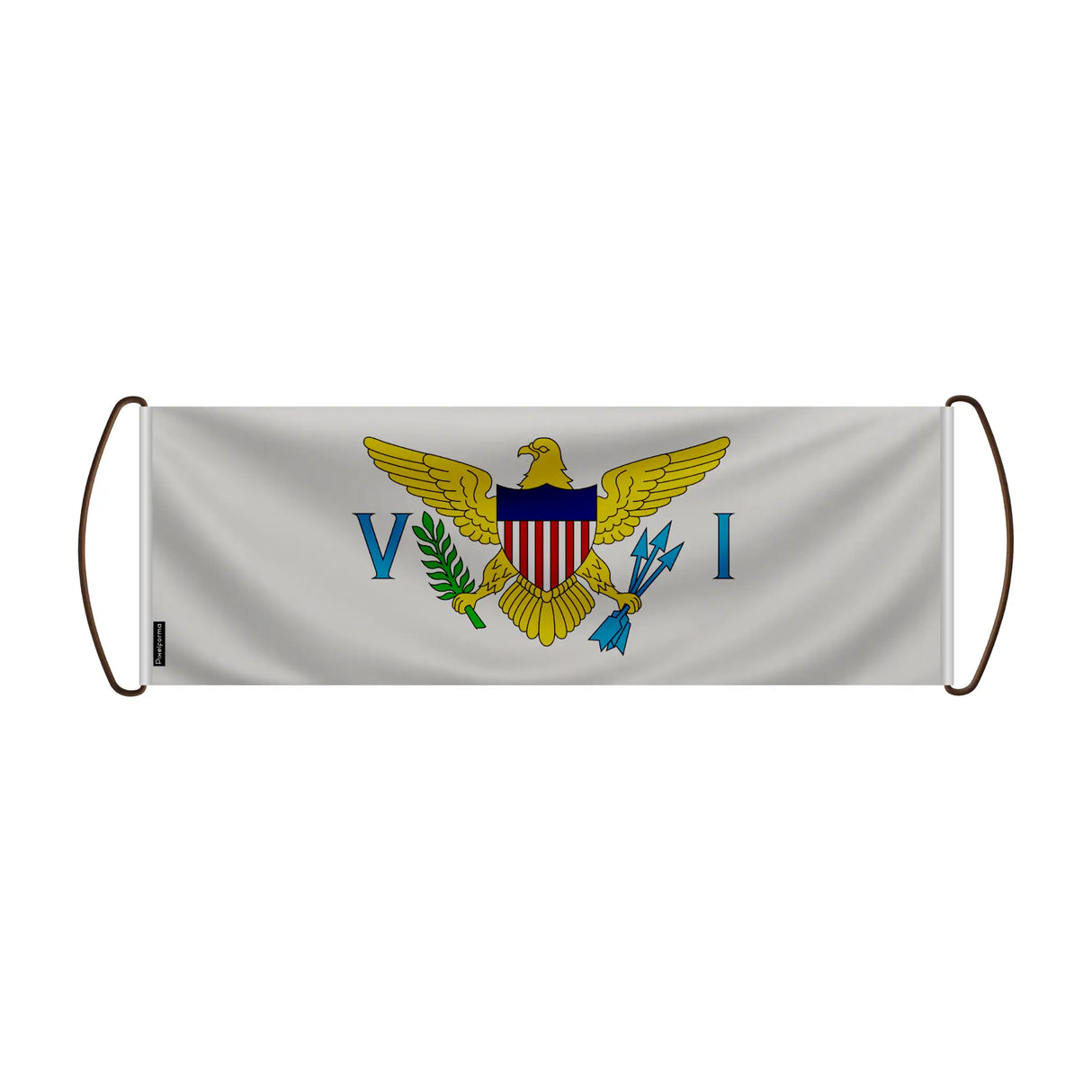 Bannière défilante îles vierges polyester pour événements