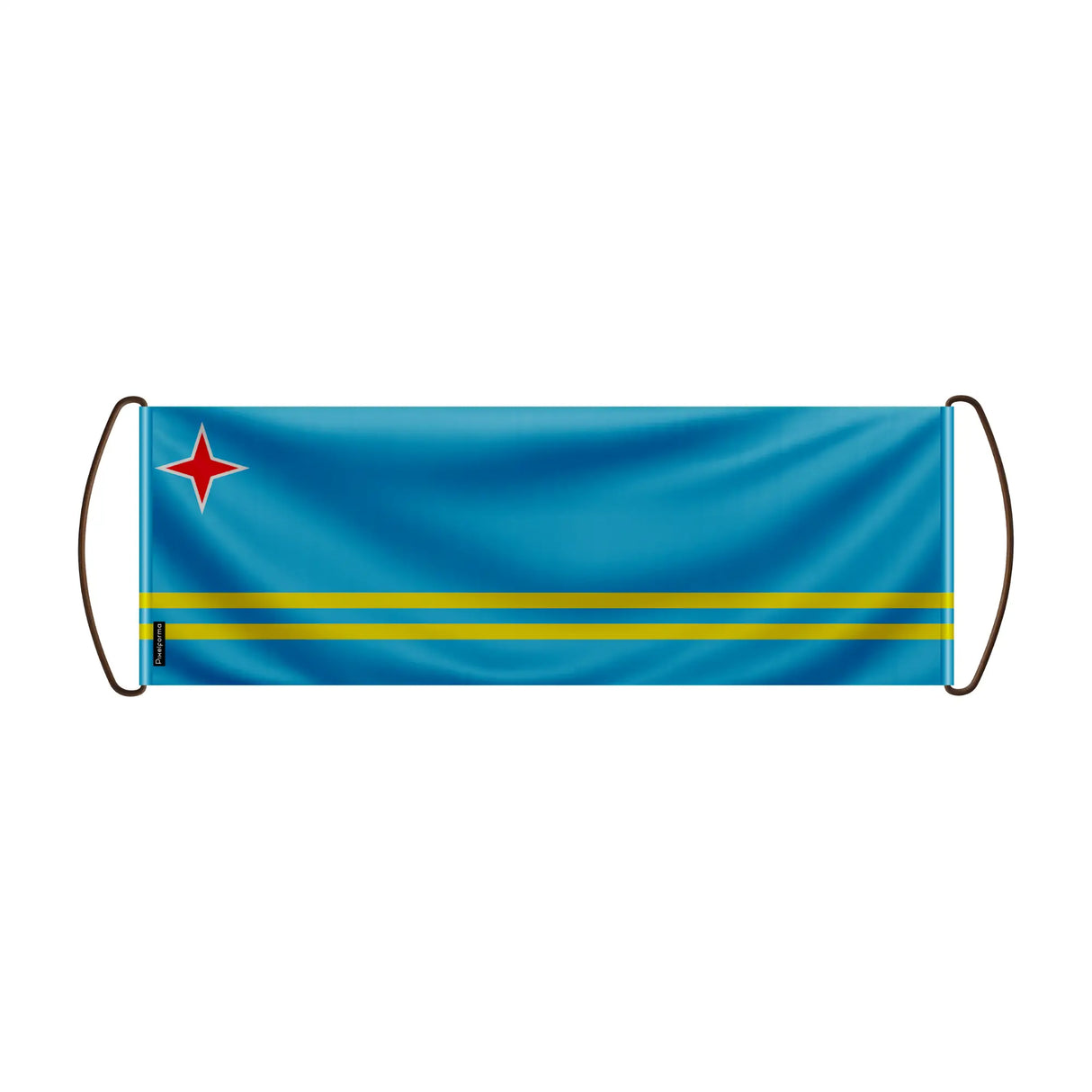Bannière défilement drapeau aruba polyester à main