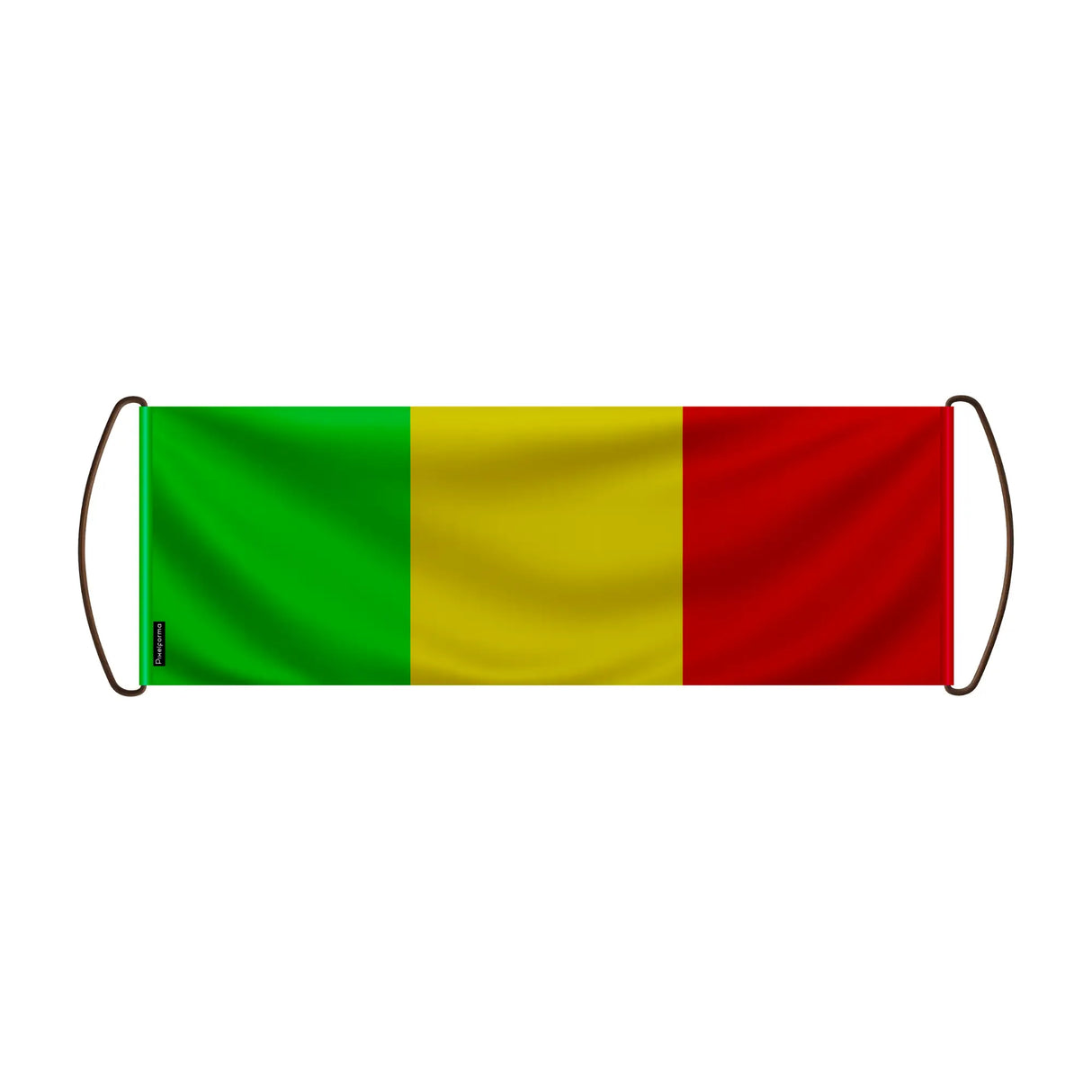 Bannière défilement drapeau mali en polyester à main