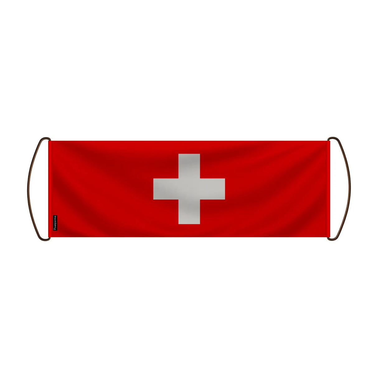 Bannière défilement drapeau suisse en polyester résistant