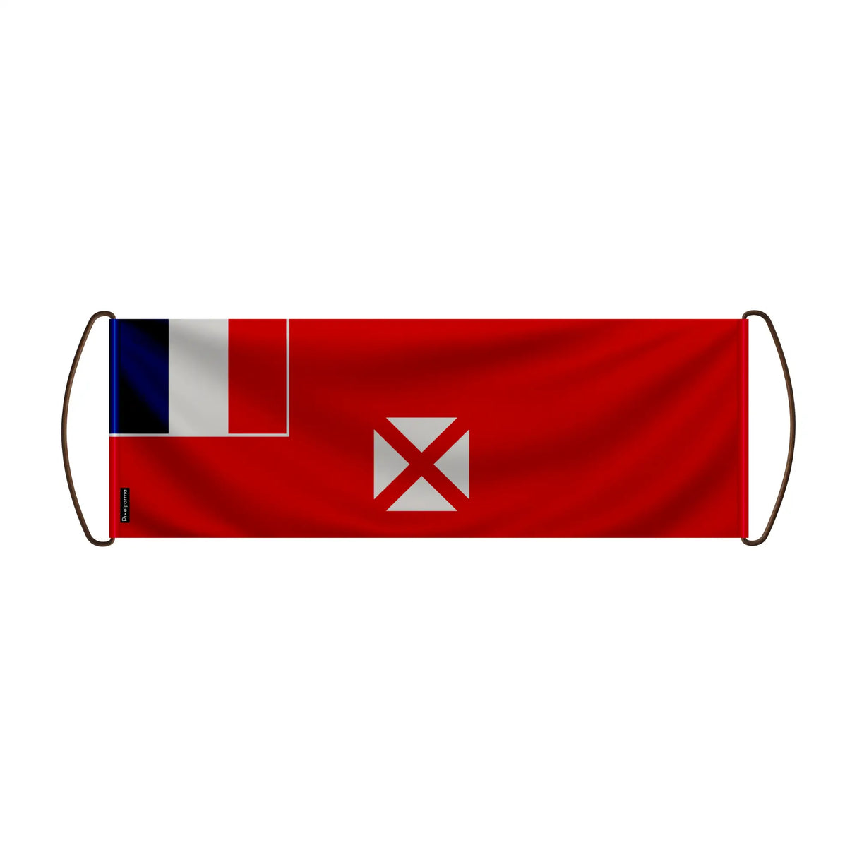Bannière défilement drapeau wallis-et-futuna polyester main