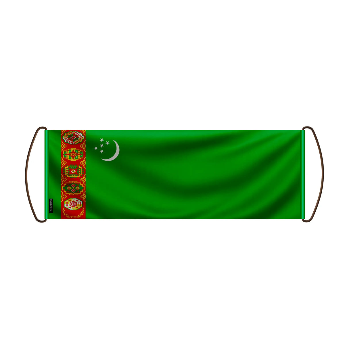 Bannière défilement turkménistan polyester usage événementiel