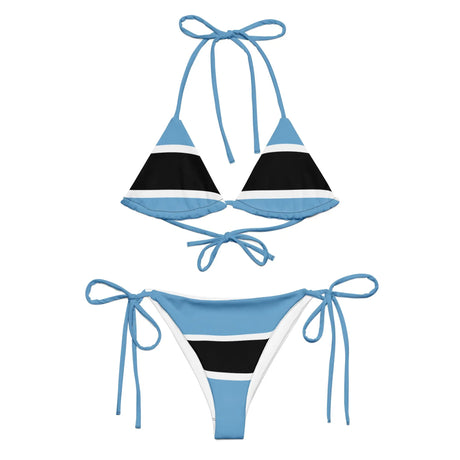 Bikini drapeau botswana cordon recyclé orné impression all over