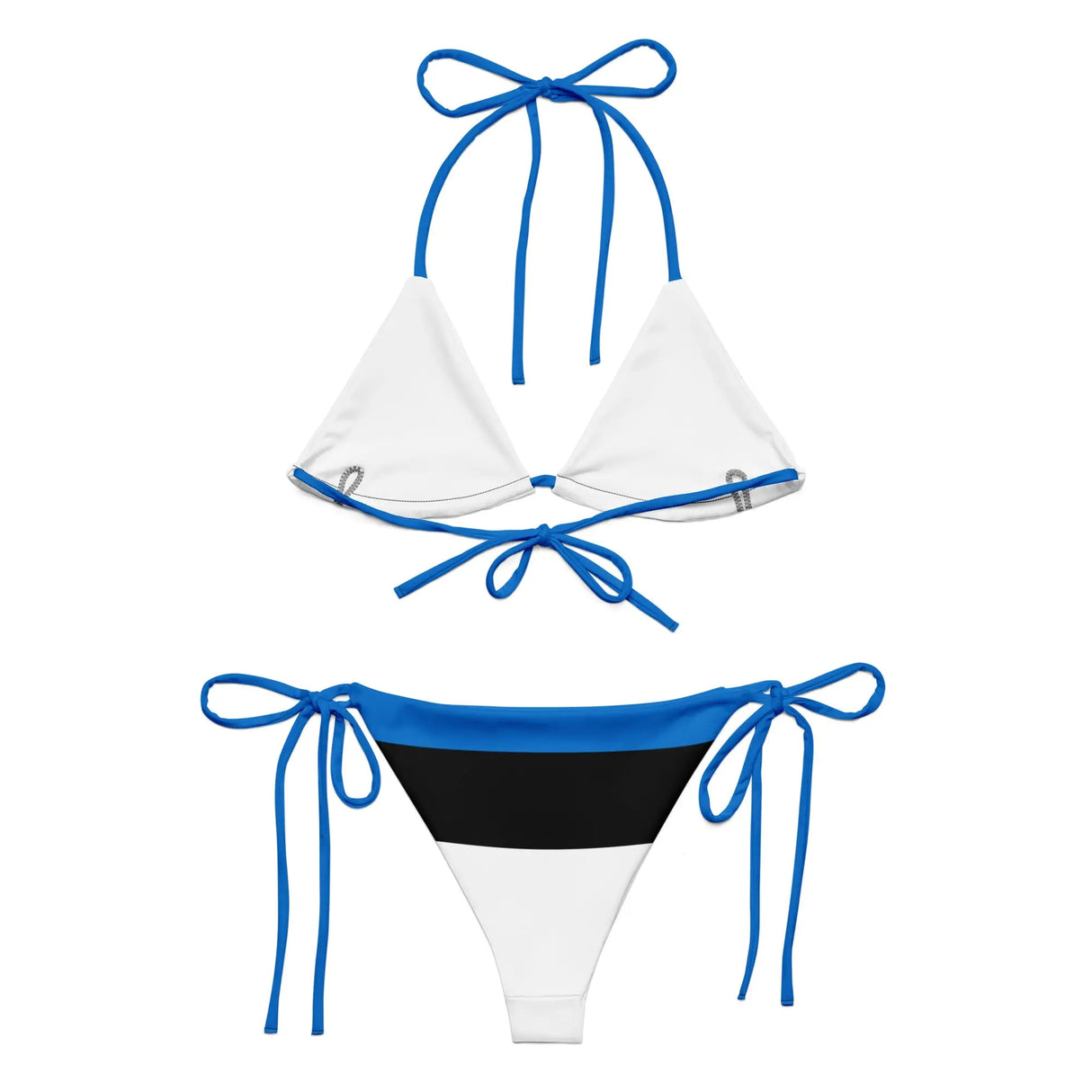 Bikini drapeau estonie à cordon recyclé orné confortable
