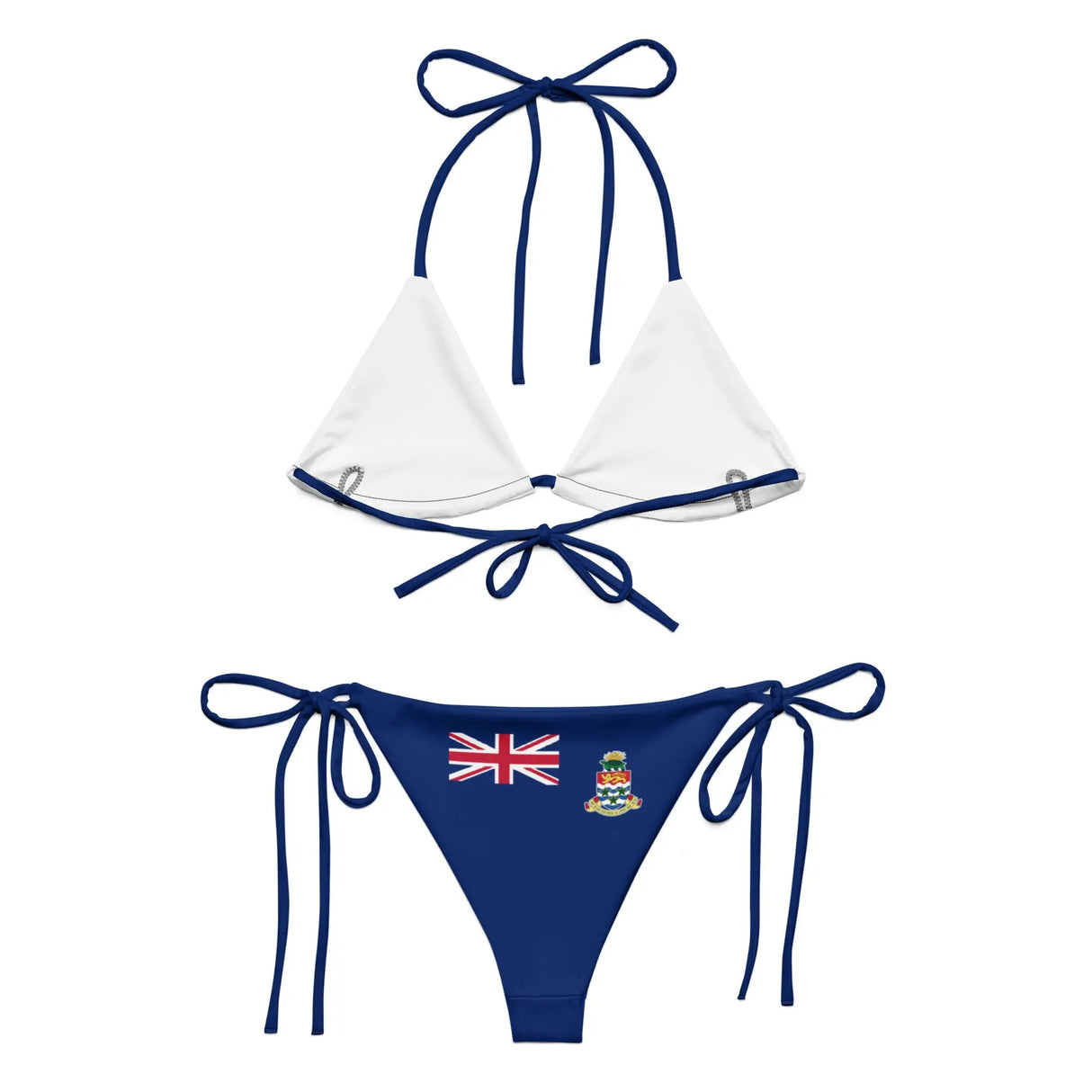 Bikini drapeau îles caïmans cordon recyclé orné confortable