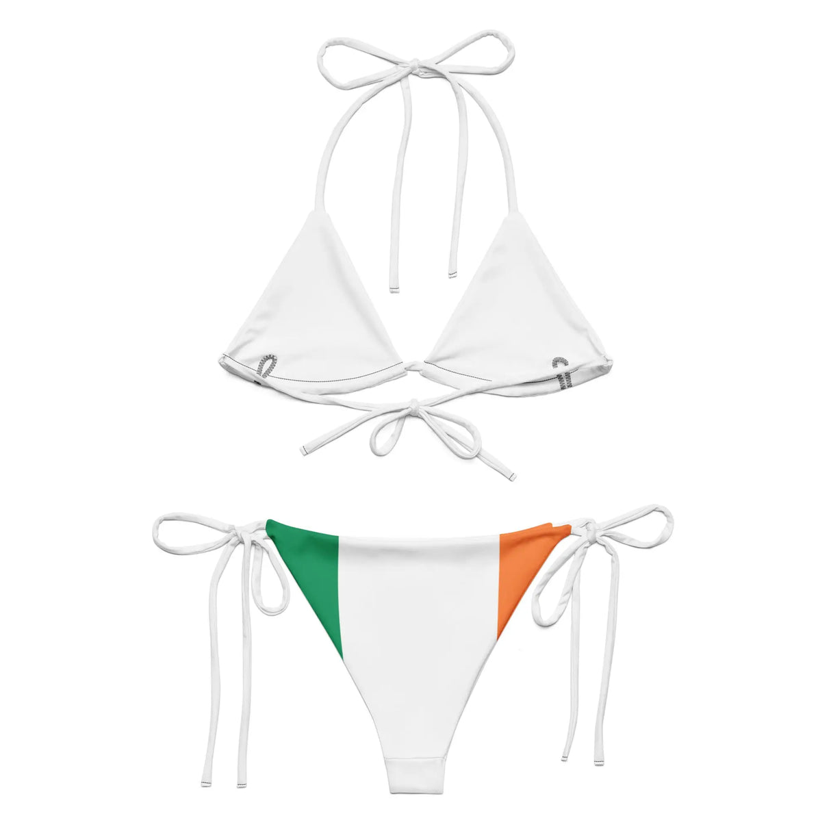 Bikini drapeau irlande cordon recyclé orné confortable