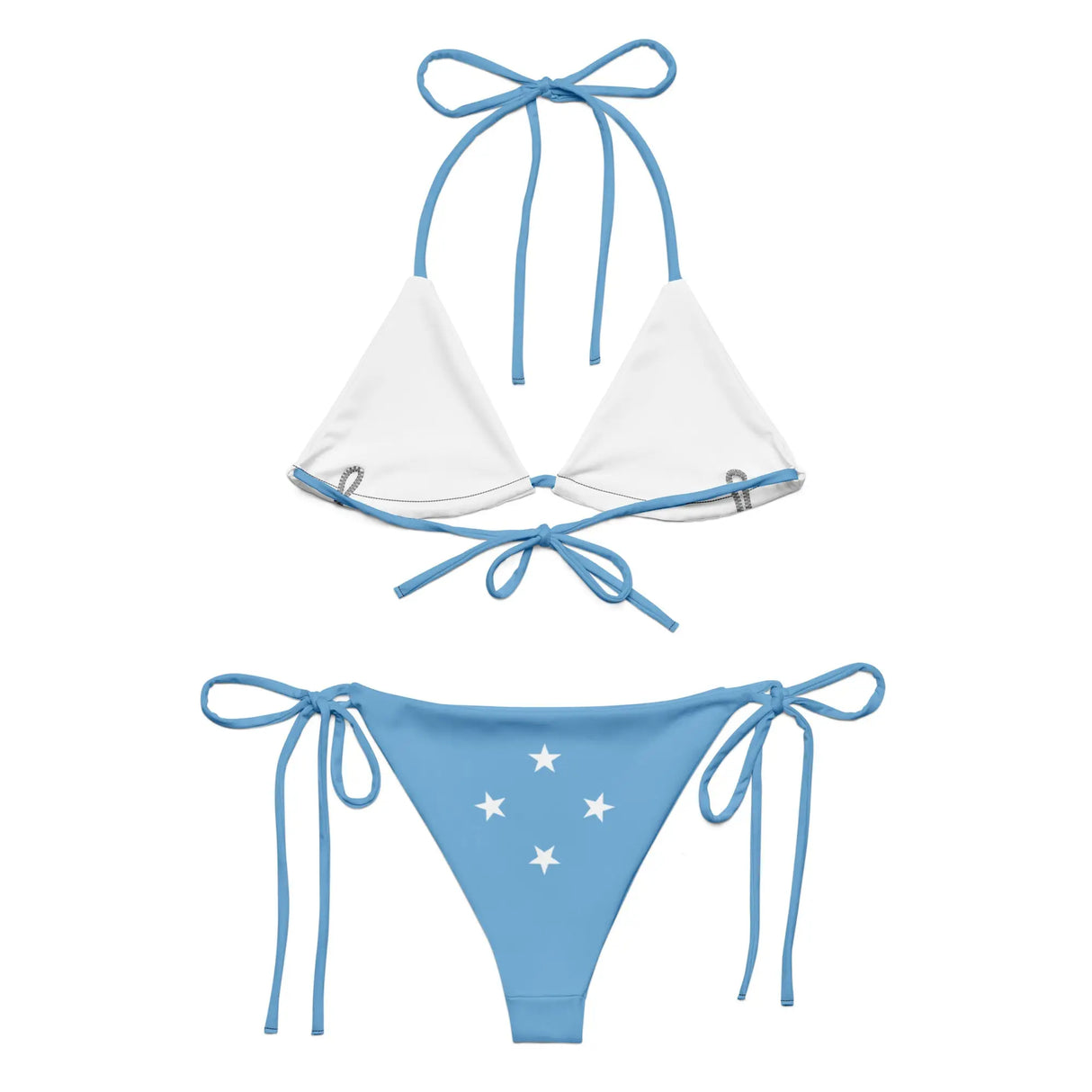 Bikini drapeau micronésie à cordon recyclé orné confortable