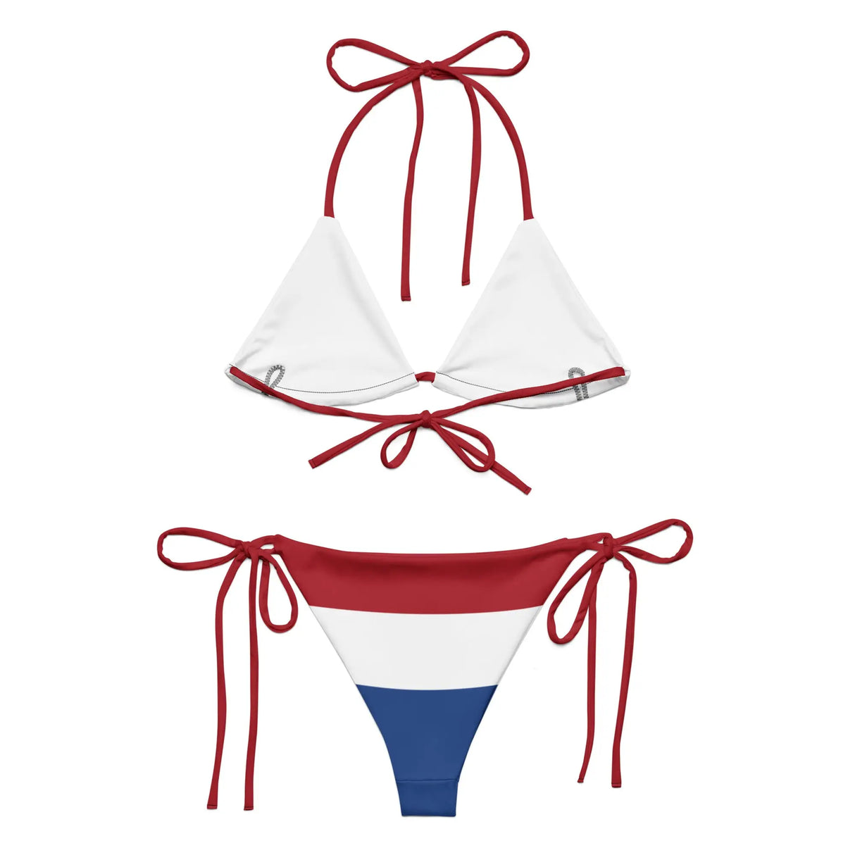 Bikini drapeau pays-bas cordon recyclé orné confortable
