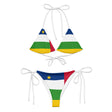 Bikini drapeau république centrafricaine à cordon recyclé