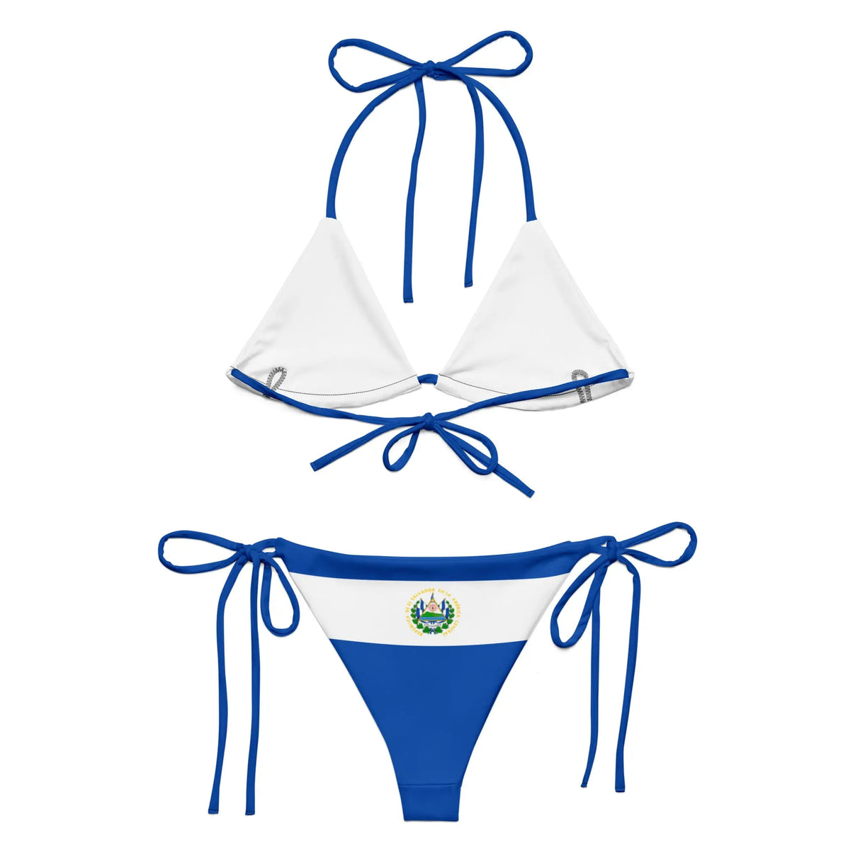 Bikini drapeau salvador cordon recyclé orné confort uv