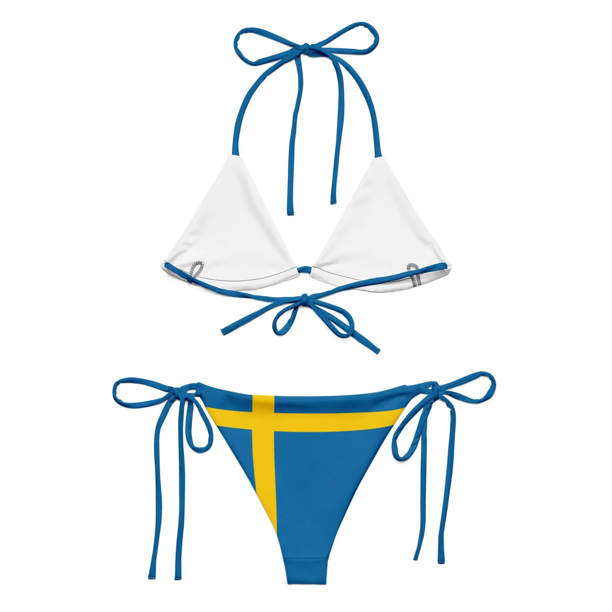 Bikini drapeau suède à cordon recyclé orné confortable