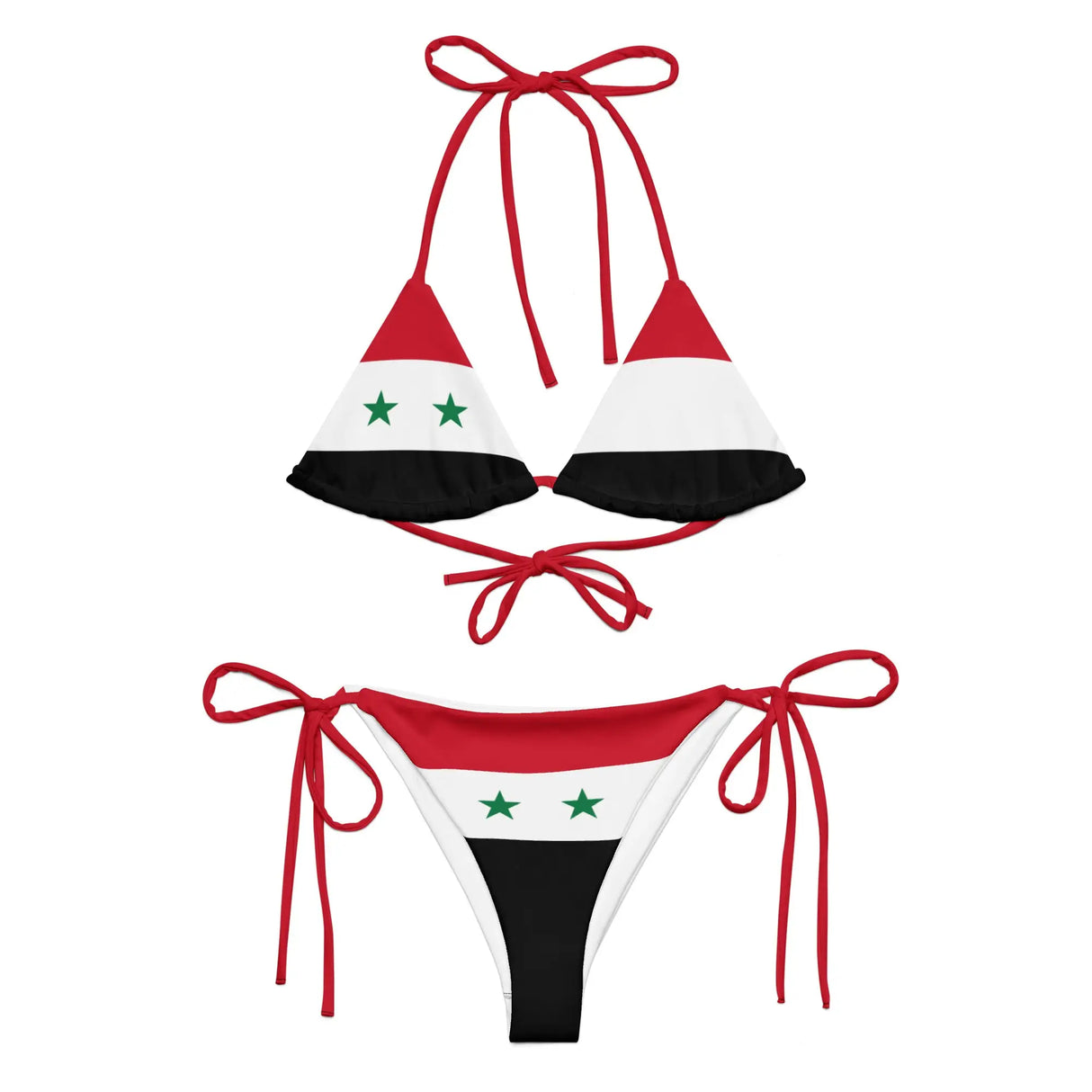 Bikini drapeau syrie all-over print recyclé anti uv