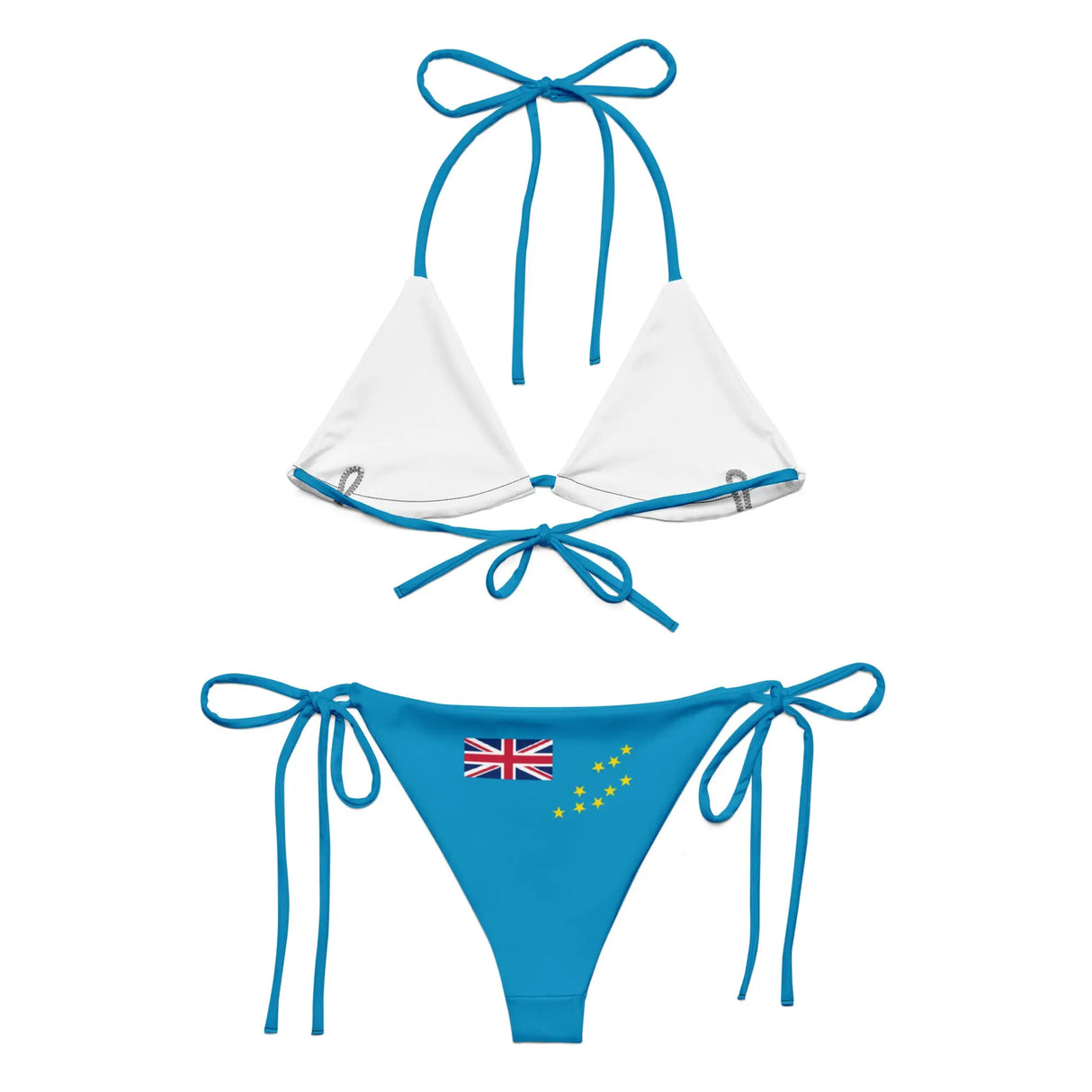 Bikini drapeau tuvalu cordon recyclé orné confortable