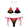 Bikini femme angola cordon recyclé orné impression all over