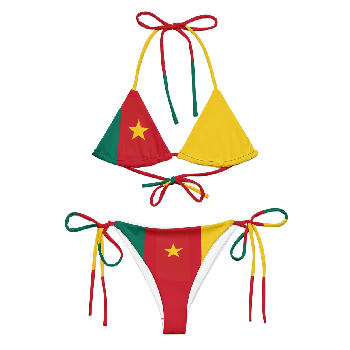Bikini femme cameroun à cordon recyclé orné confortable