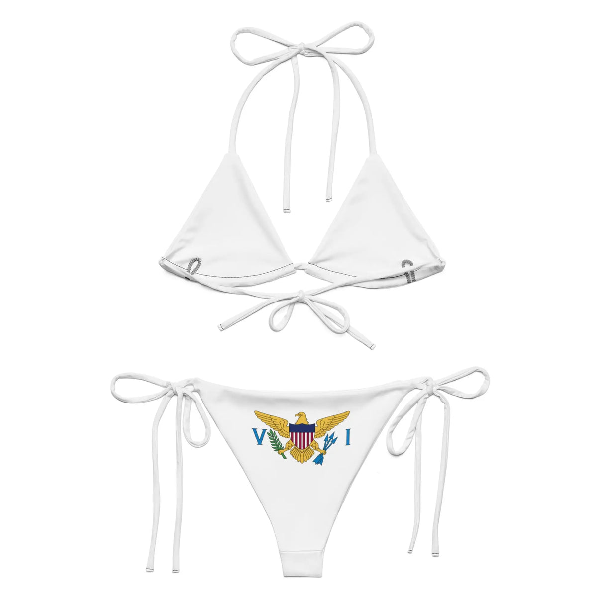 Bikini femme îles vierges cordon recyclé orné confort