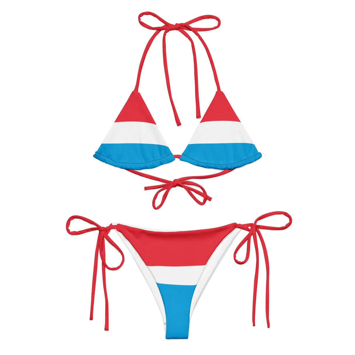 Bikini femme luxembourg cordon recyclé orné confort uv