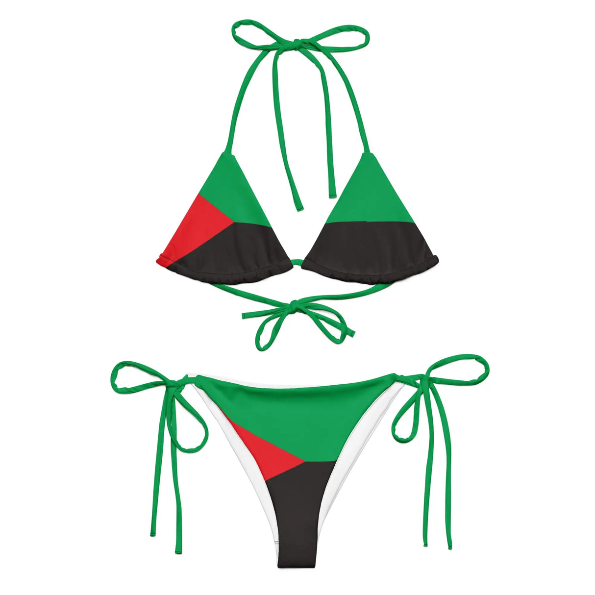 Bikini femme martinique cordon recyclé orné confortable