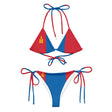 Bikini femme mongolie à cordon recyclé orné confortable