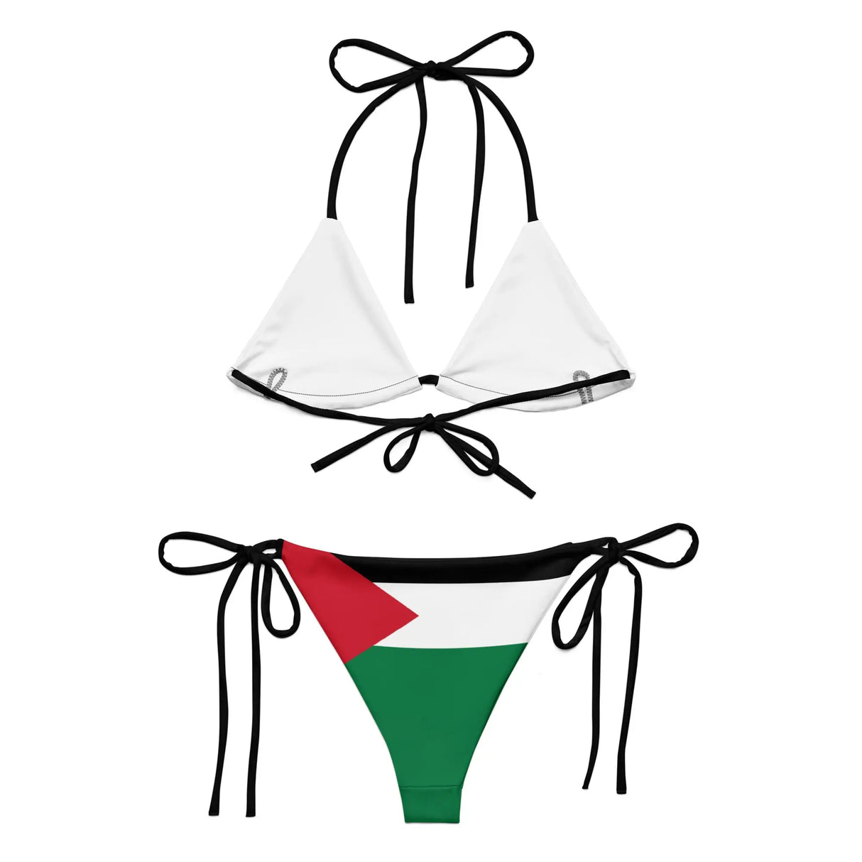 Bikini femme palestine cordon recyclé orné protection uv