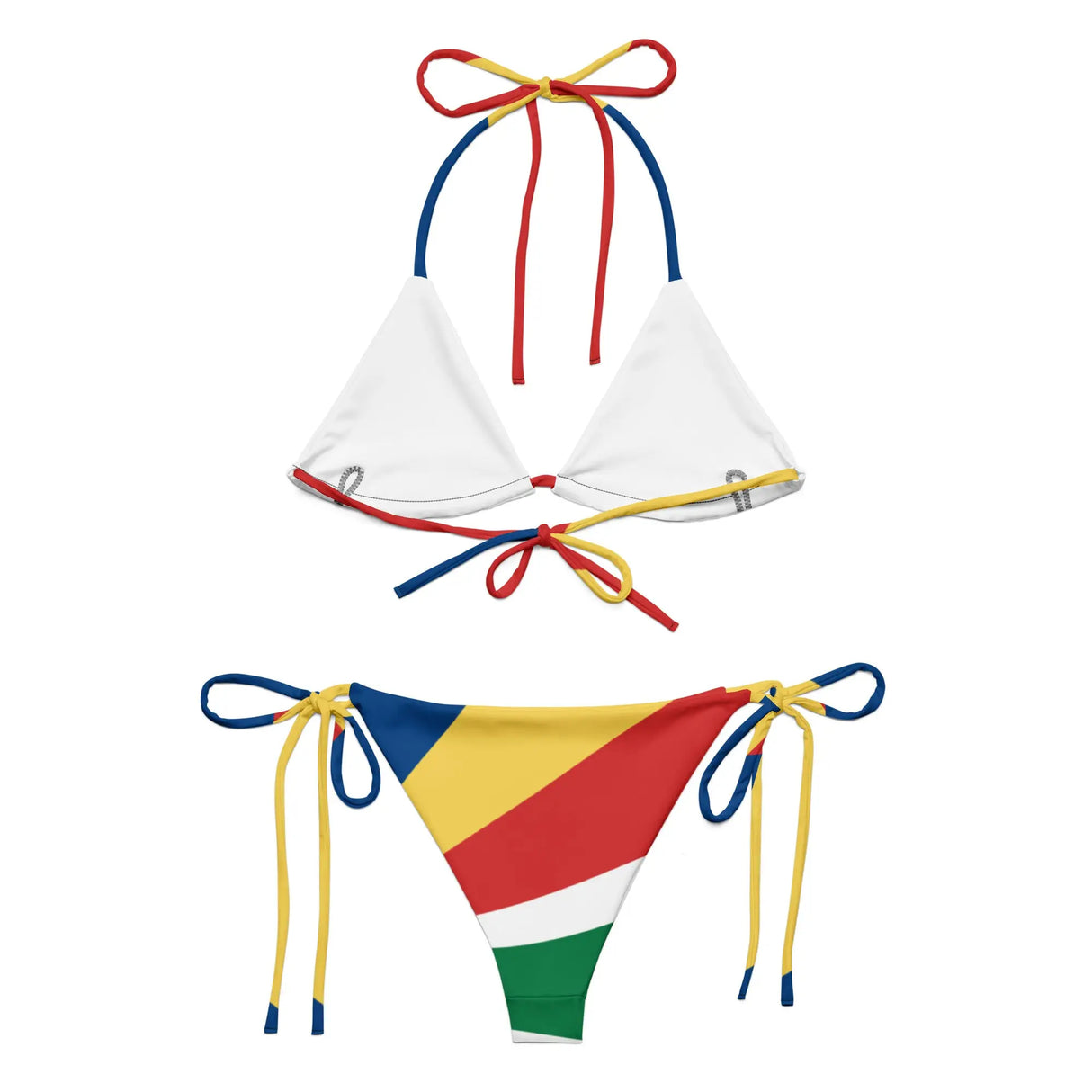 Bikini femme seychelles impression all over cordon recyclé