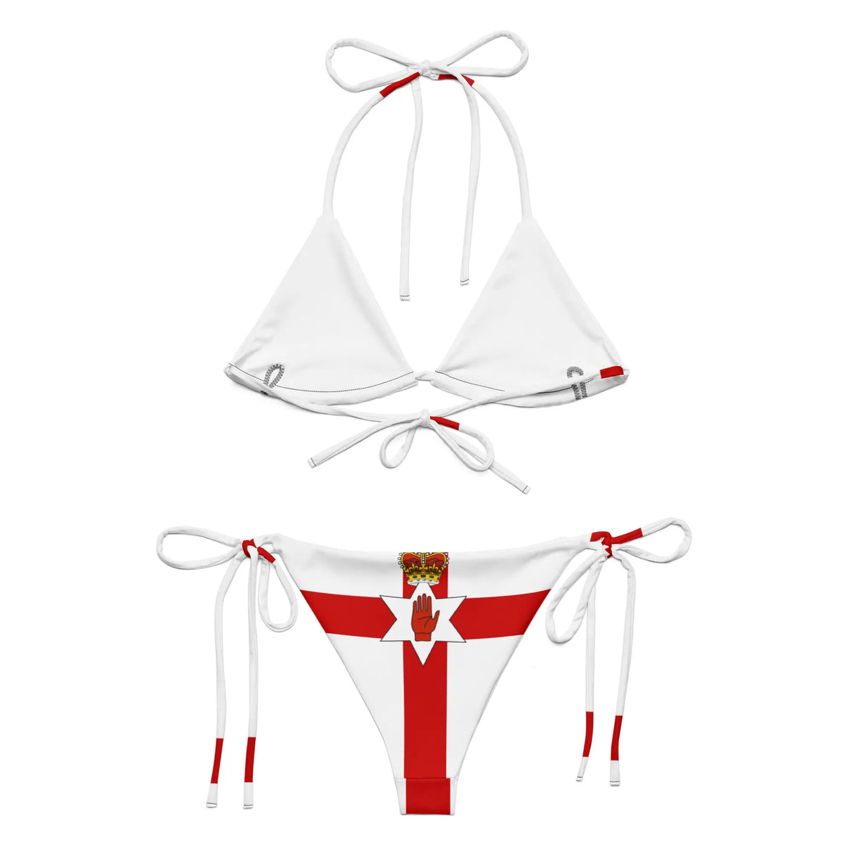 Bikini irlande du nord à cordon recyclé orné uv