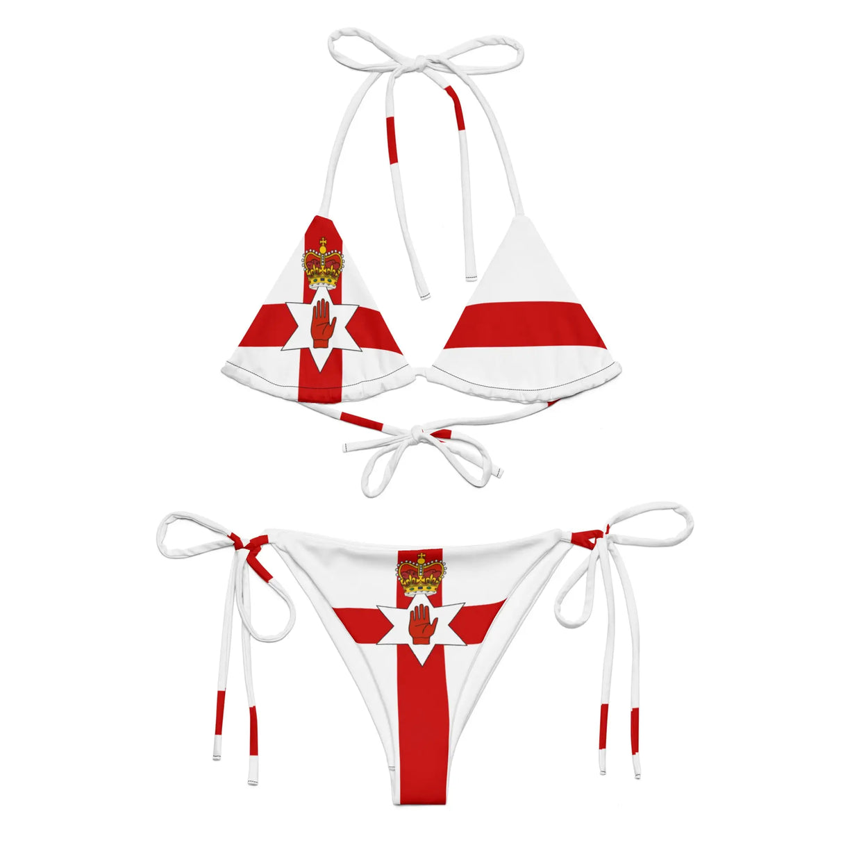 Bikini irlande du nord à cordon recyclé orné uv