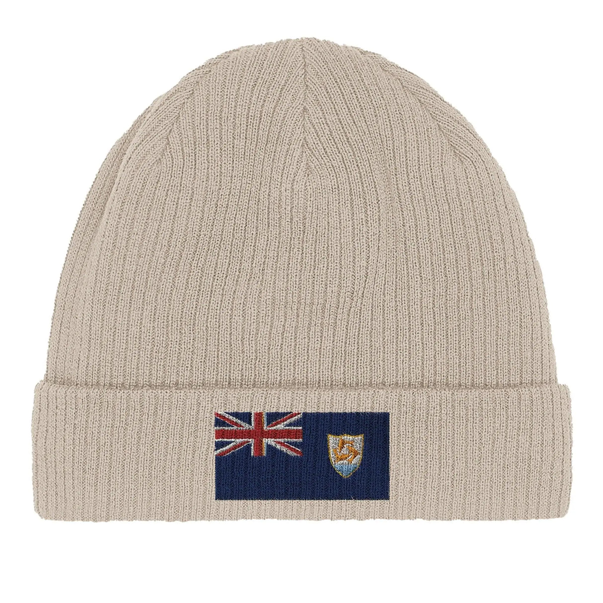 Bonnet coton broderie drapeau d’anguilla couleur bleu