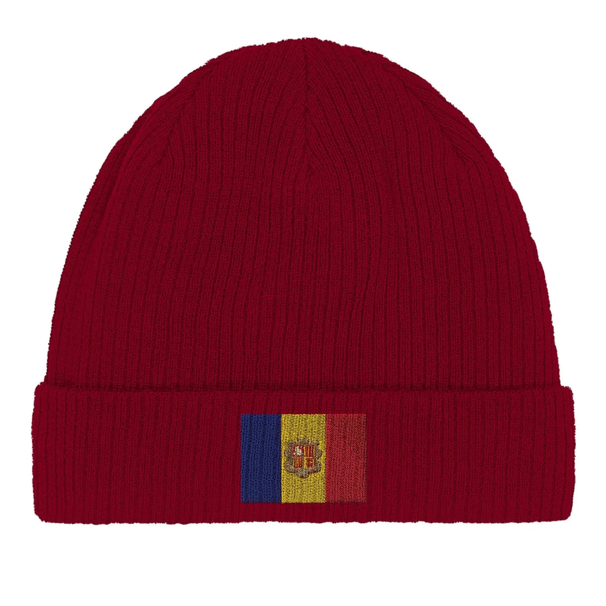 Bonnet coton drapeau d’andorre broderie pour adultes