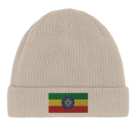 Bonnet coton drapeau éthiopie broderie couleurs vives